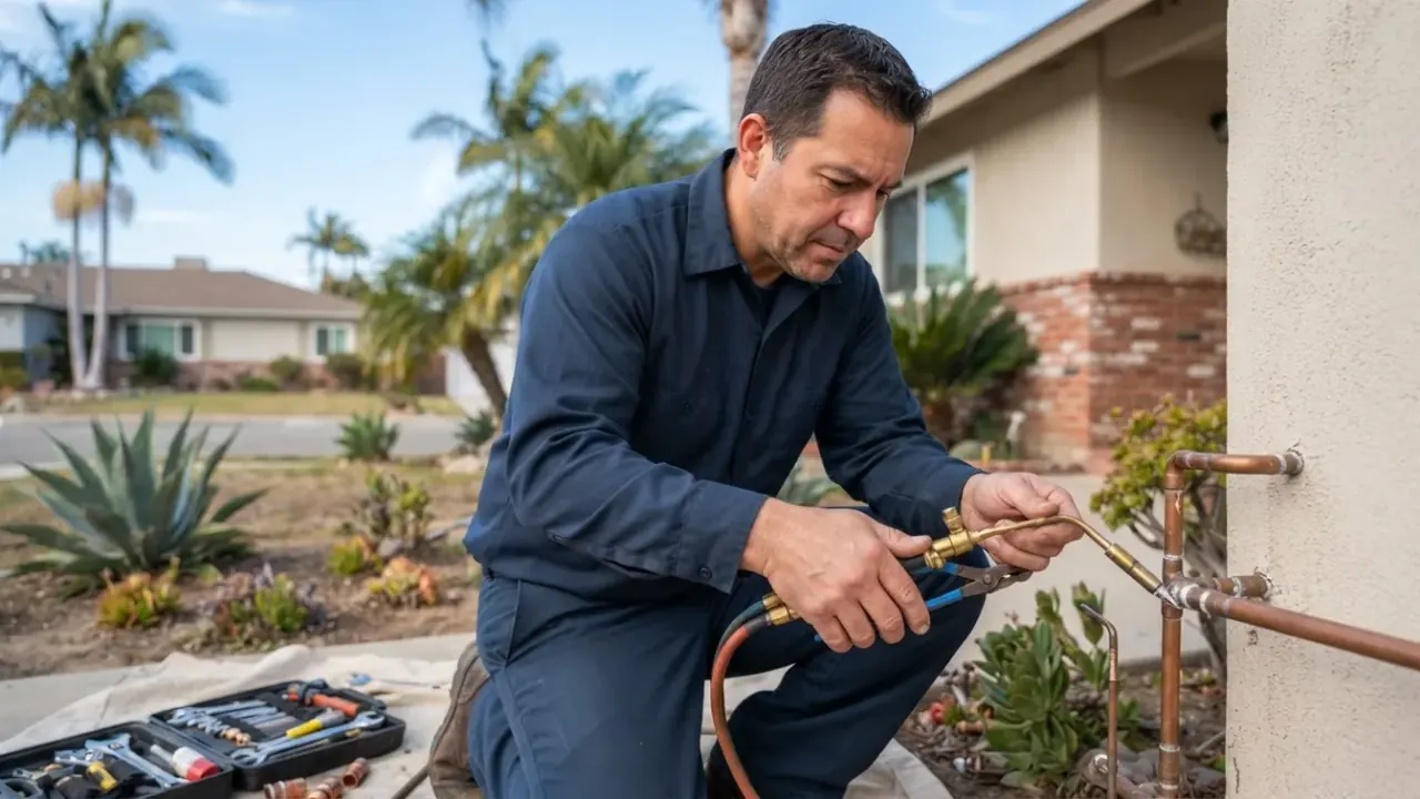 How Much Does a Plumber Cost in Downey CA? Factors That Affect Repair Prices: plumber repairing pipe